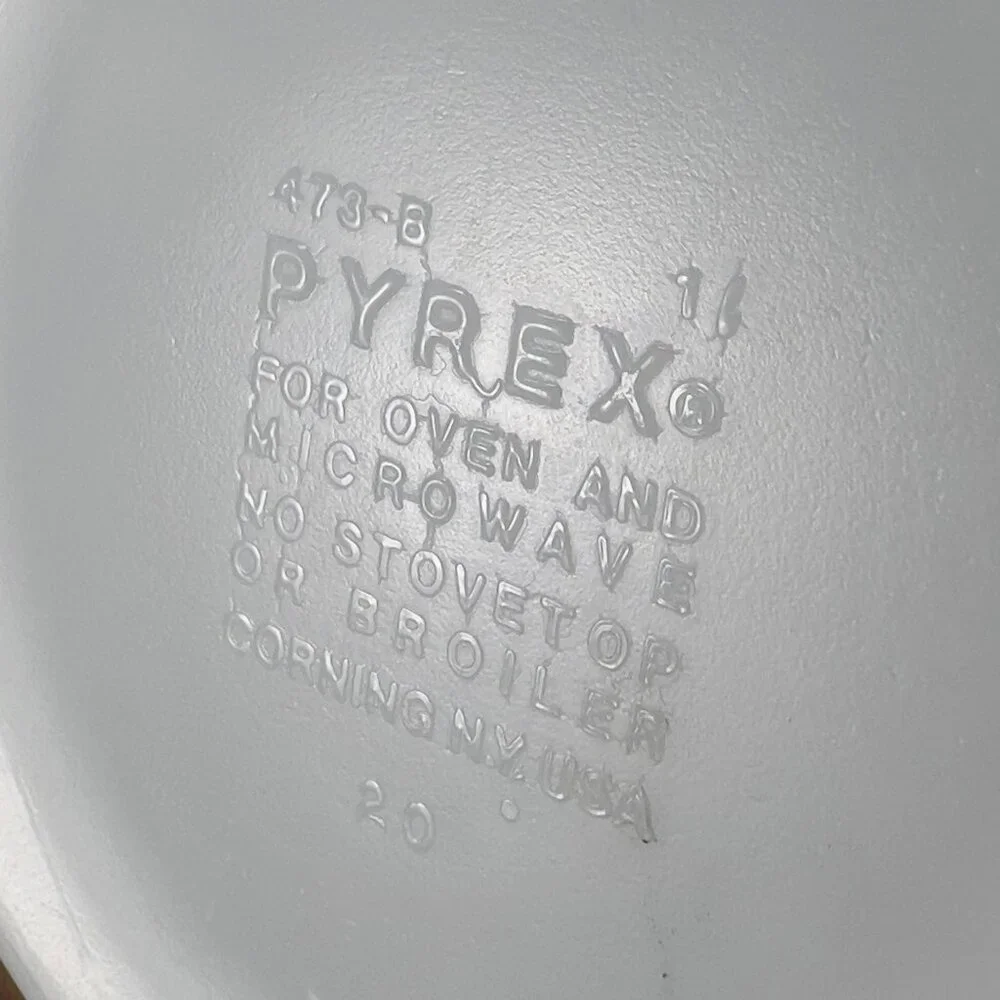 Vintage Pyrex #473B 1L Woodland Baking Casserole Dish Bowl Lid Brown 70s
